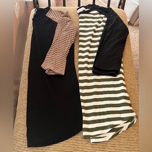 2 Striped LulaRoe Randy Long Sleeve Baseball Tees